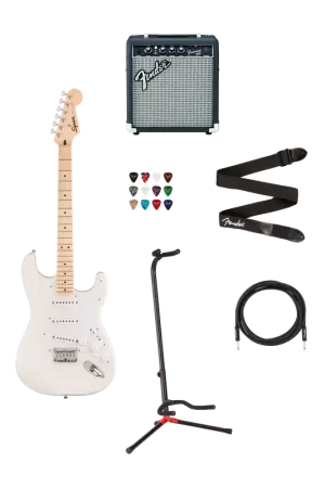Bundle Squier Stratocaster Sonic HT - Bianca Offerta