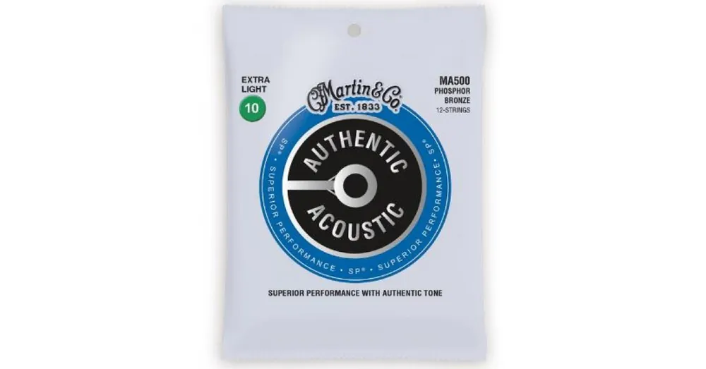 Compra Oggi Stesso Martin MA500 Authentic SP Phosphor Bronze 12-Strings 10/47