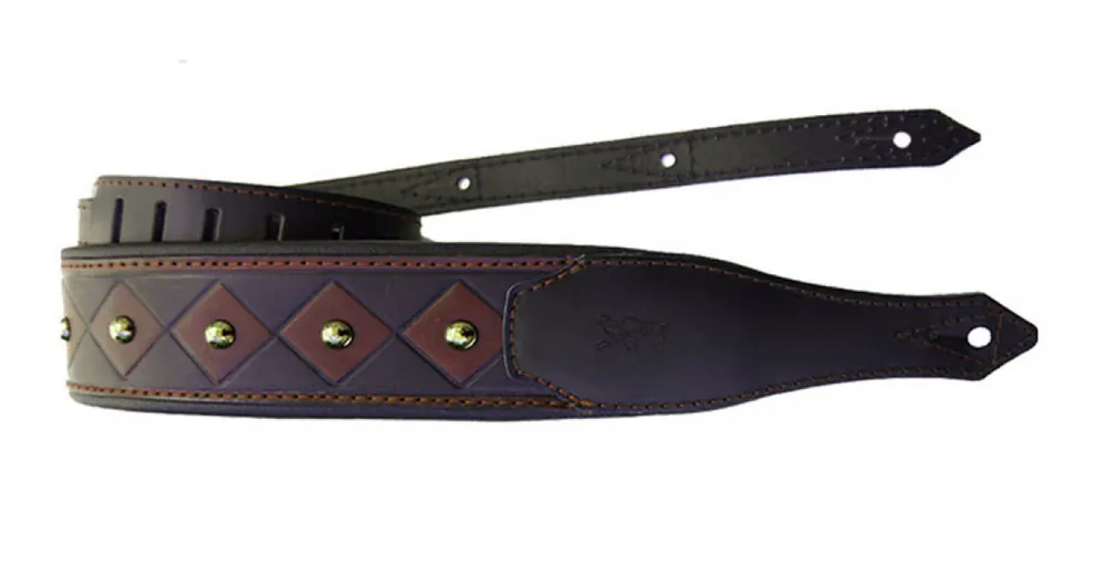 A Buon Prezzo Minotaur Rhombus Rivets Guitar Strap