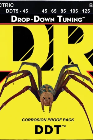DR STRINGS DDT5-45 Drop-Down Tuning Bass CORDE PER BASSO ELETTRICO 5 CORDE MEDIUM – 045/125 Nuova Collezione